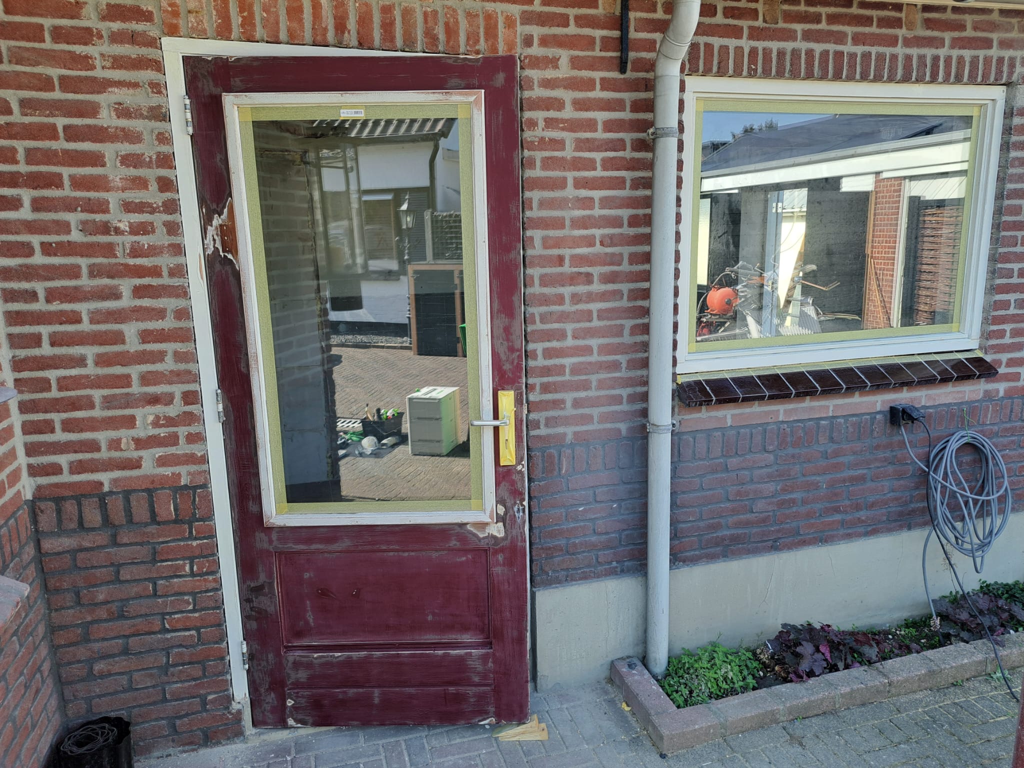 Buitendeur vóór het lakken